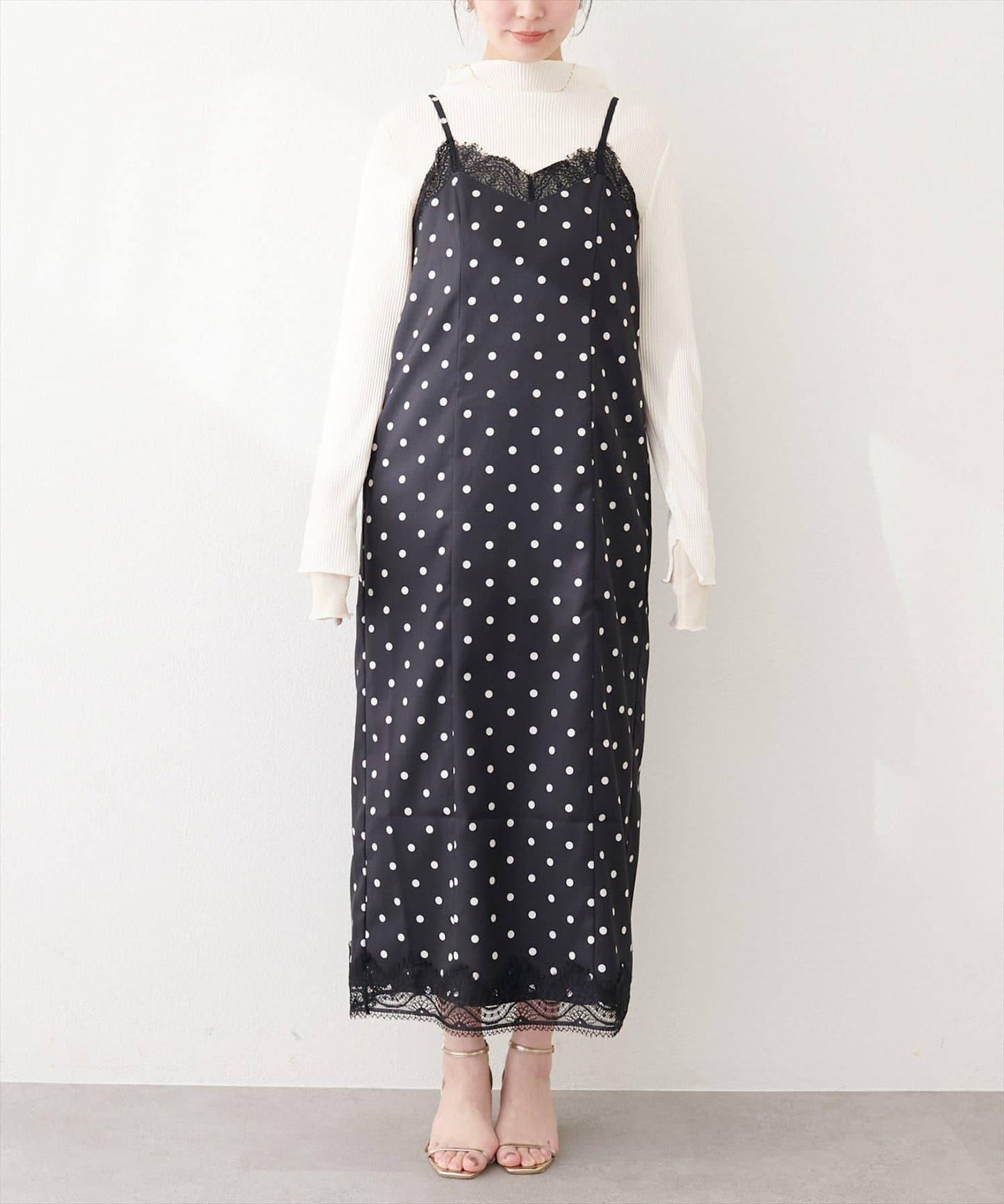 蕾絲拼接 吊帶連衣裙