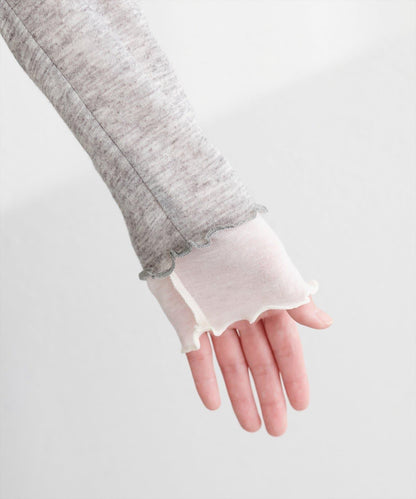 可雙面穿 透紗拼接 上衣