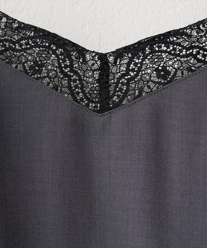 蕾絲拼接 吊帶連衣裙