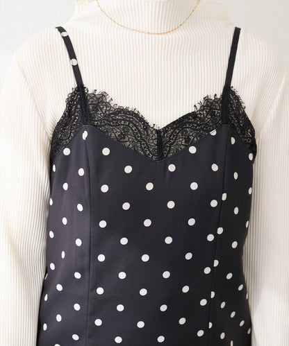 蕾絲拼接 吊帶連衣裙