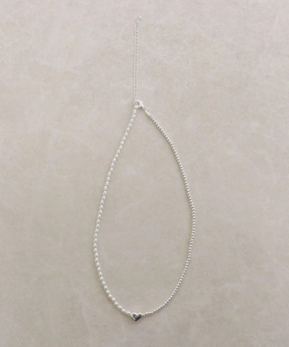 心形雙色吊墜項鍊