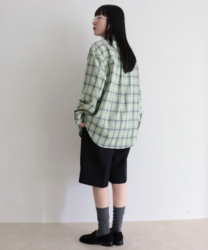 格紋大蝴蝶結襯衫