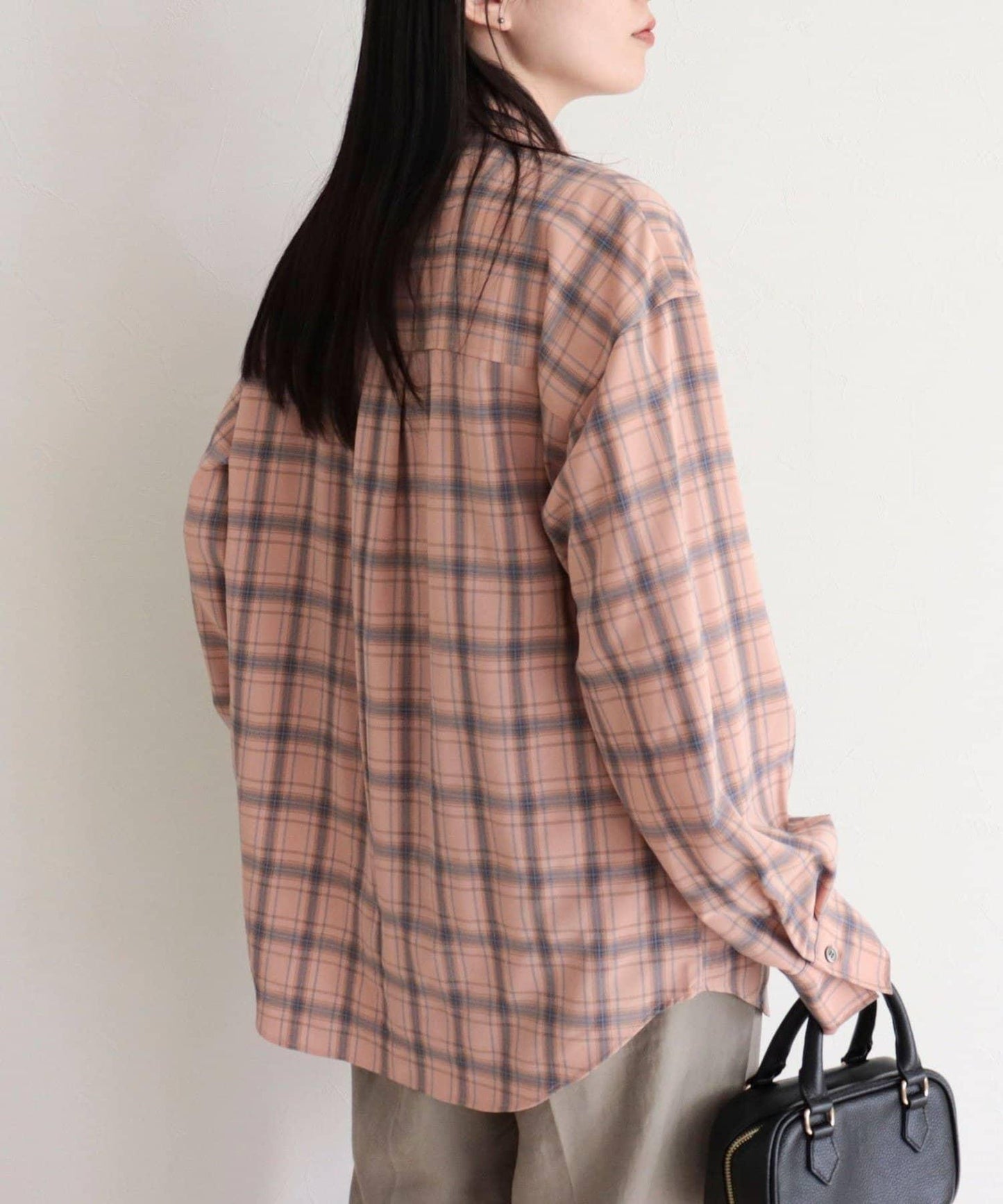 格紋大蝴蝶結襯衫