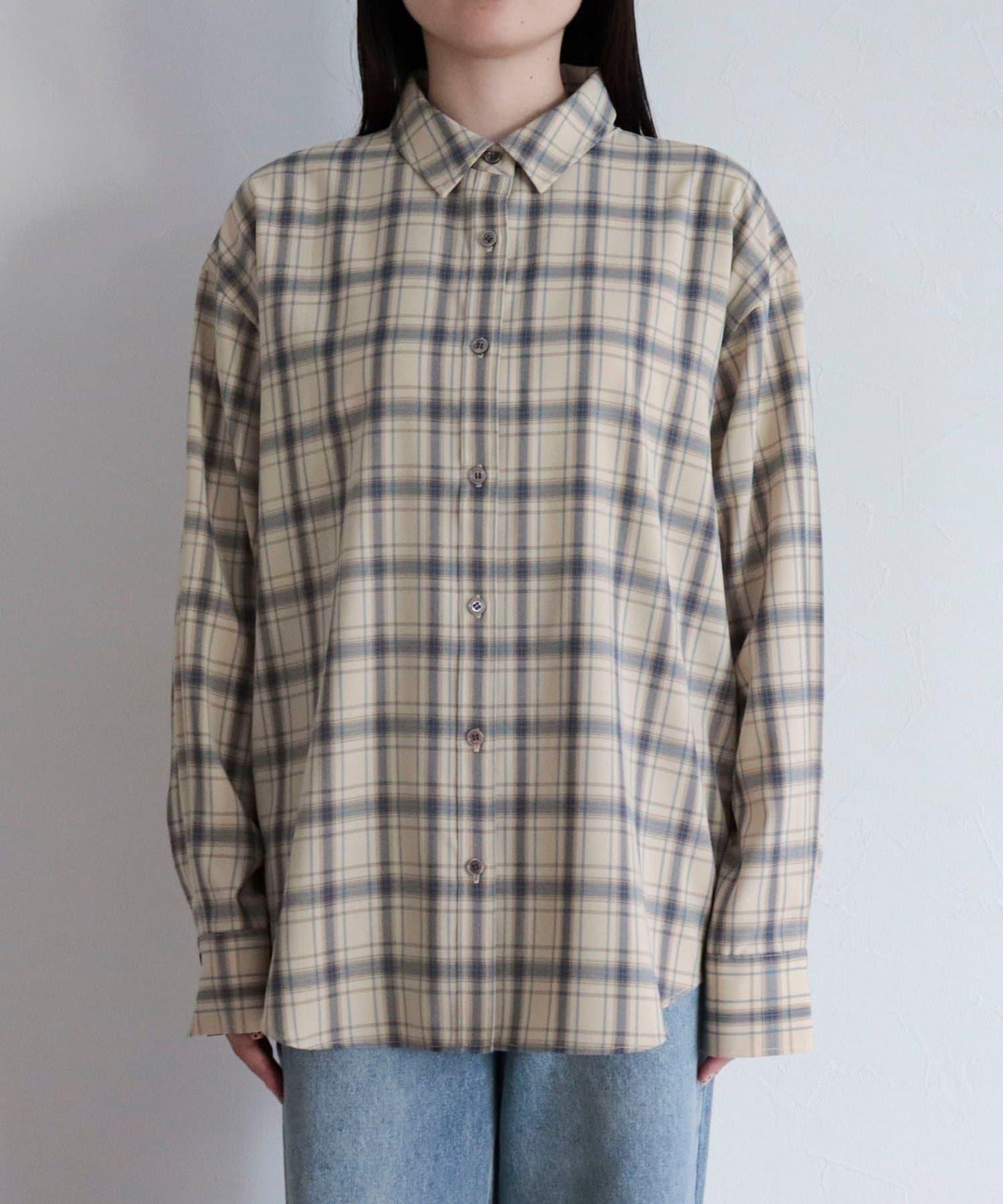 格紋大蝴蝶結襯衫