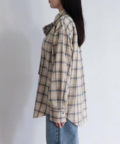 格紋大蝴蝶結襯衫