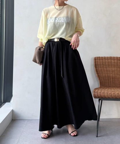 透紗LOGO針織上衣