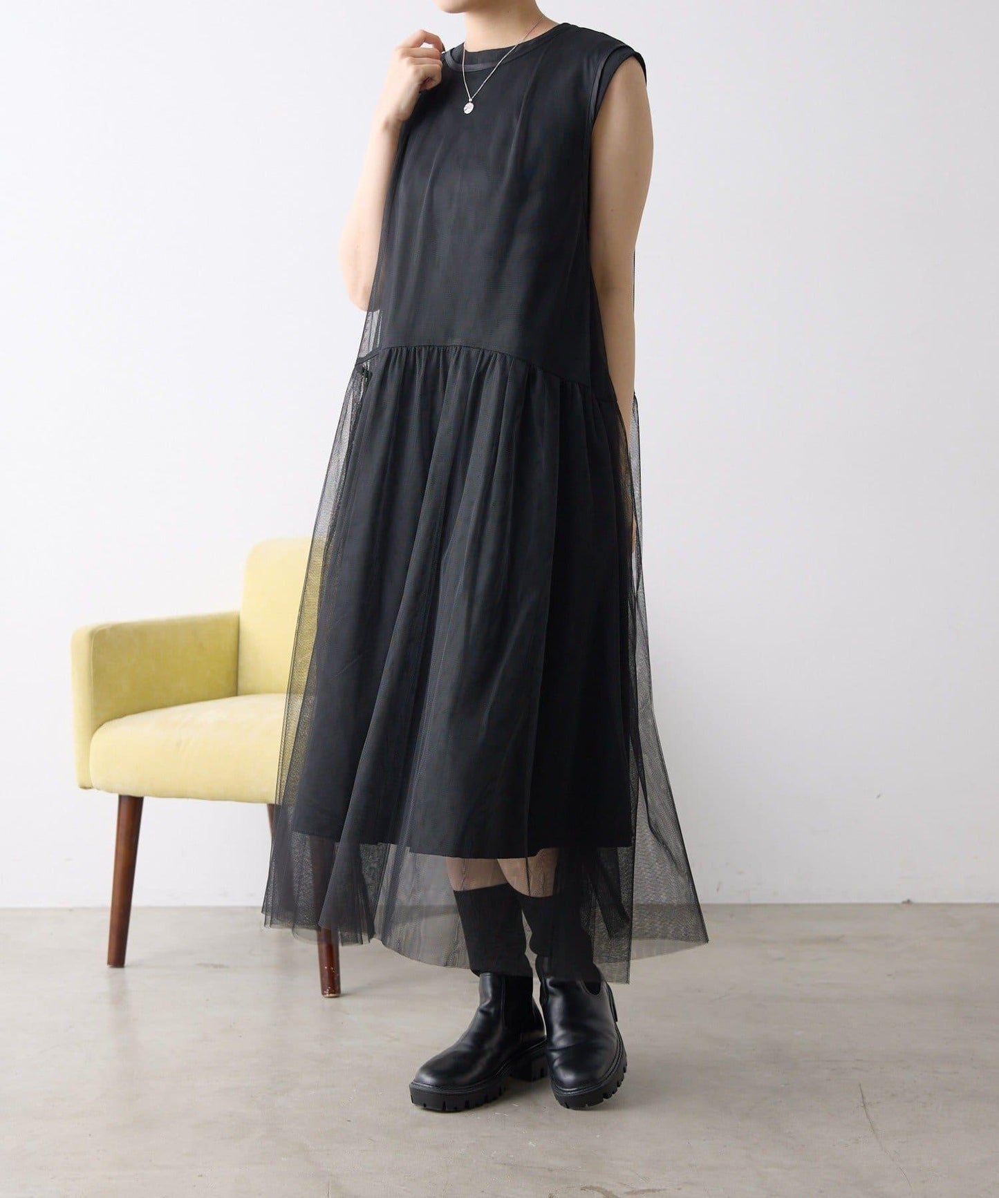 《2點セット/マルチウェイ》 提花網紗 多穿法 套裝連衣裙 SUM1 STYLE