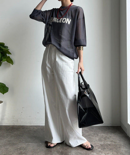 透紗LOGO針織上衣