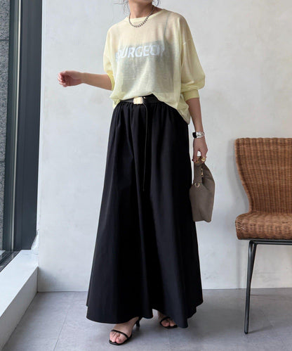 透紗LOGO針織上衣