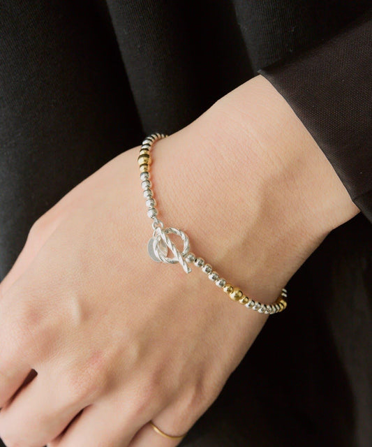 採用スターリングシルバー 條紋Navajo珍珠手鍊