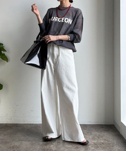 透紗LOGO針織上衣