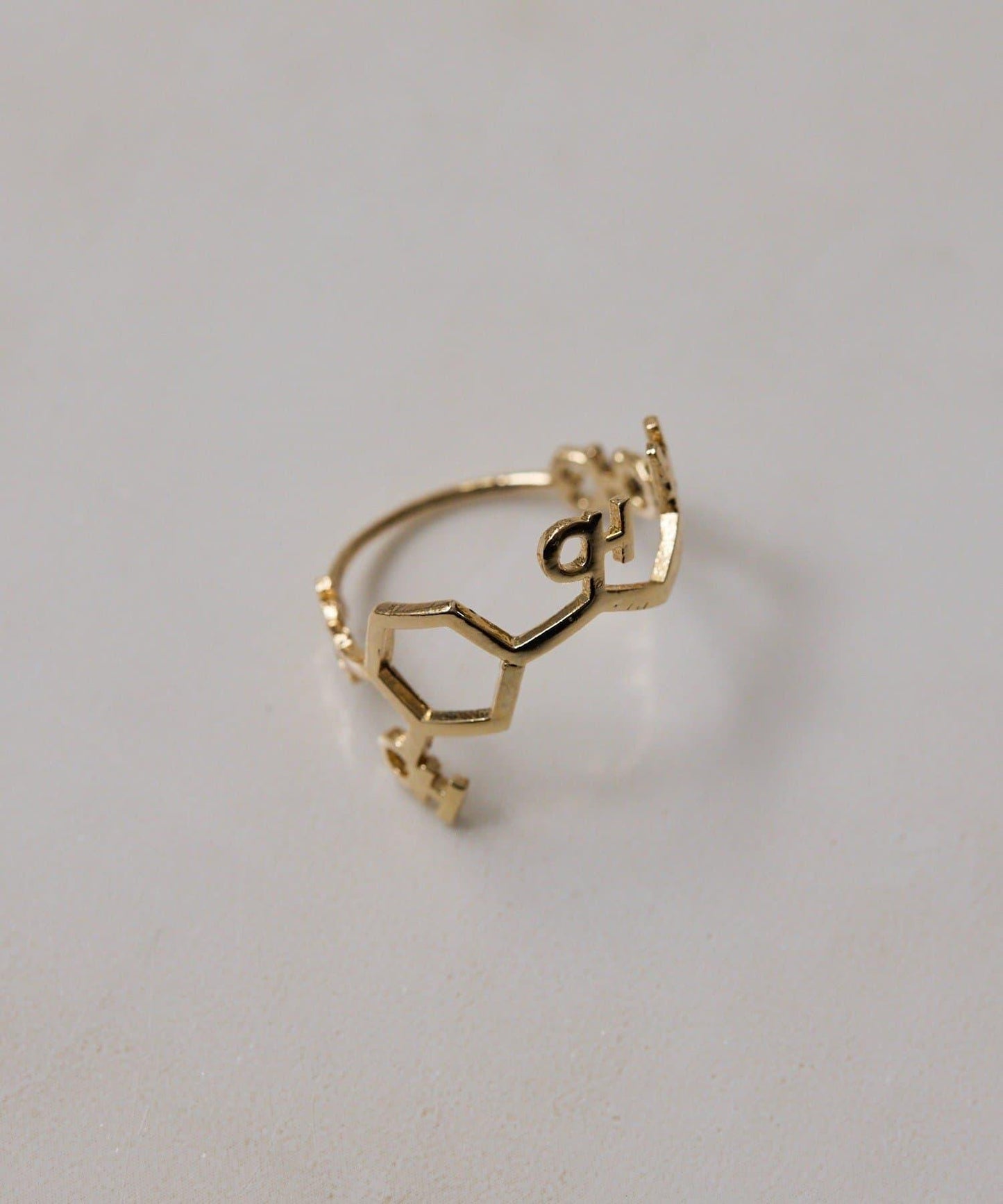 化學結構式造型 金屬戒指