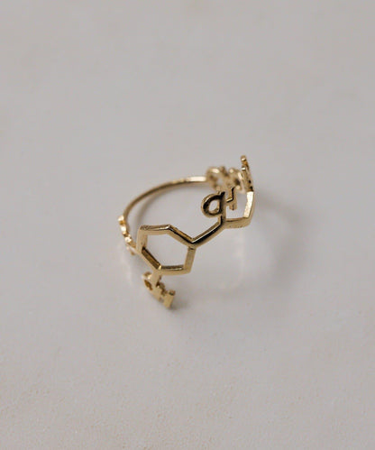 化學結構式造型 金屬戒指