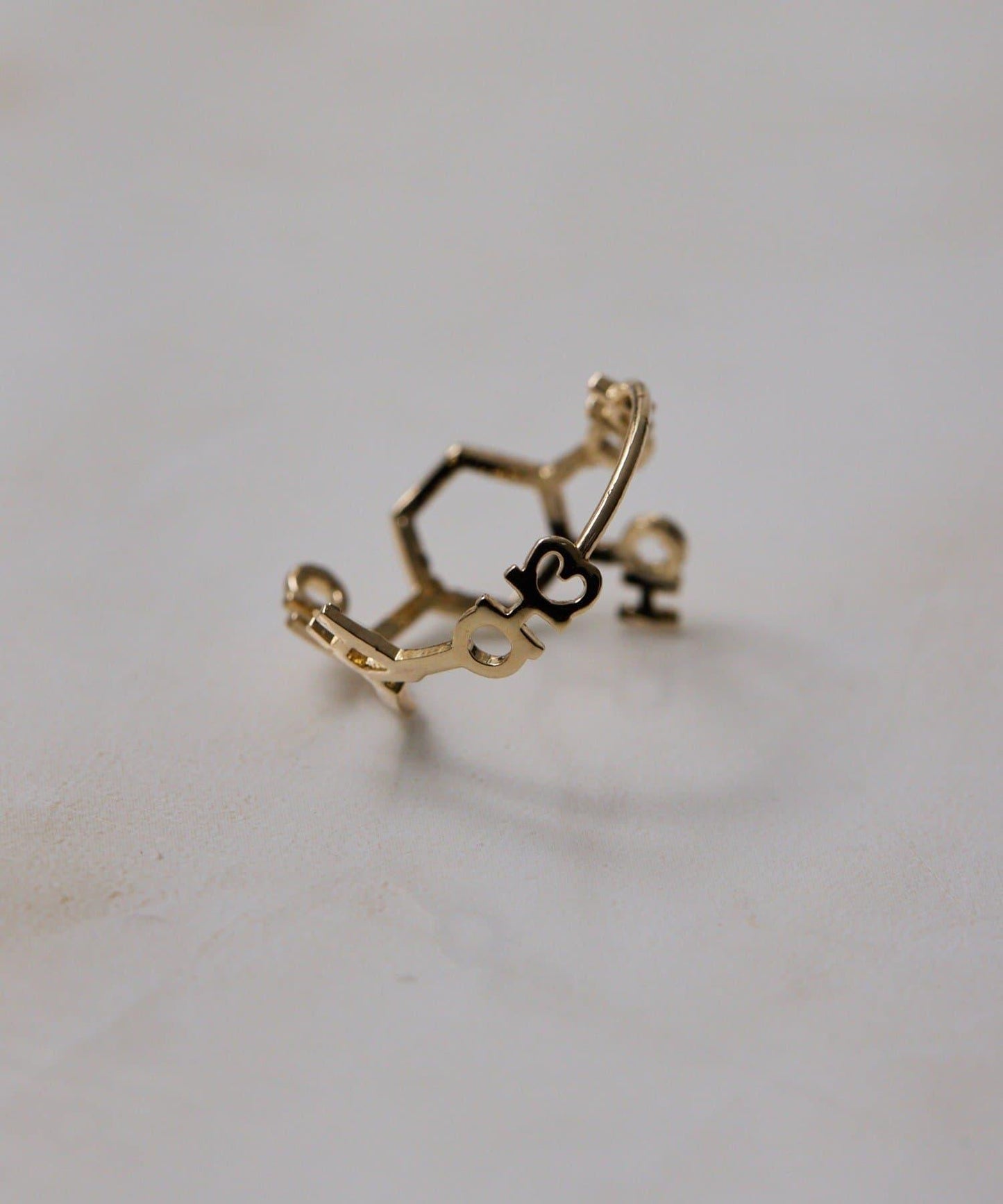 化學結構式造型 金屬戒指