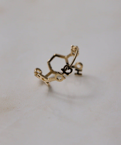 化學結構式造型 金屬戒指