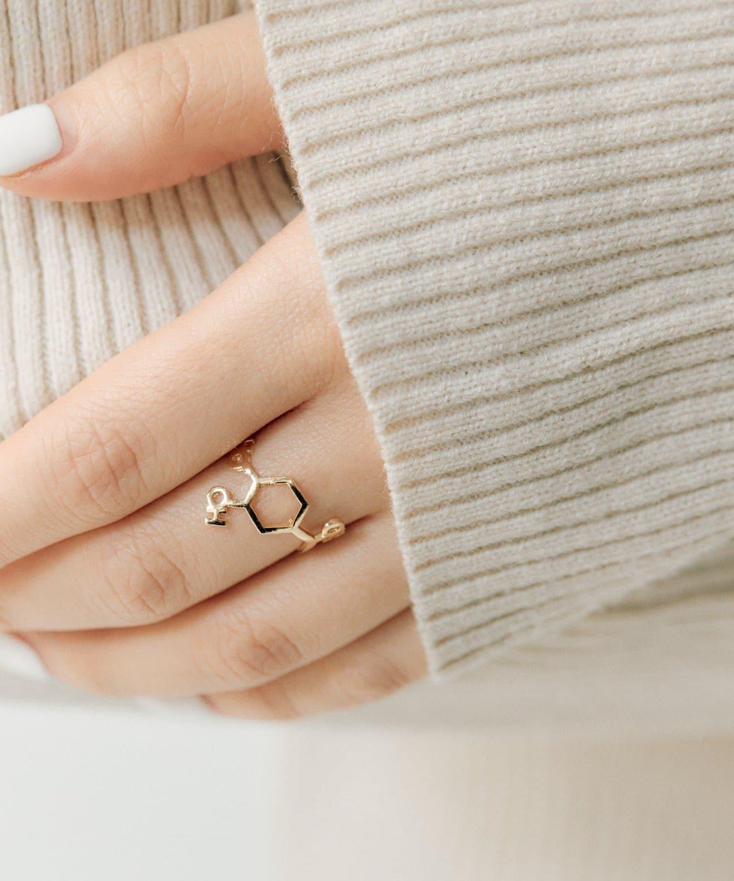 化學結構式造型 金屬戒指