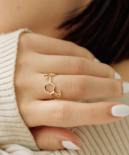 化學結構式造型 金屬戒指