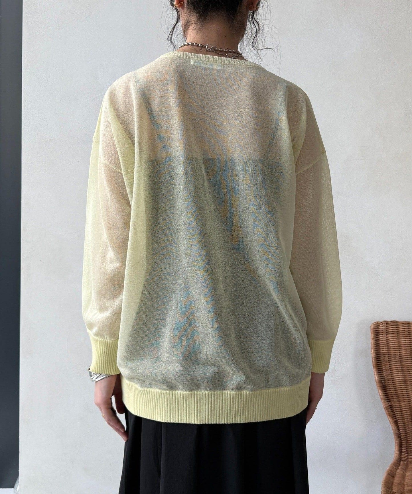 透紗LOGO針織上衣