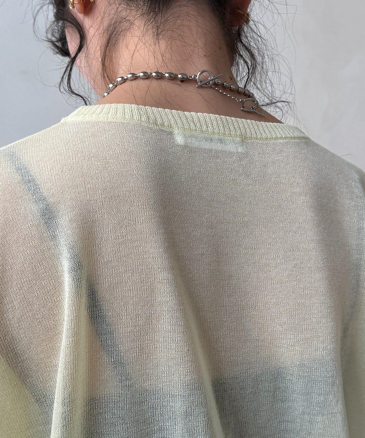 透紗LOGO針織上衣