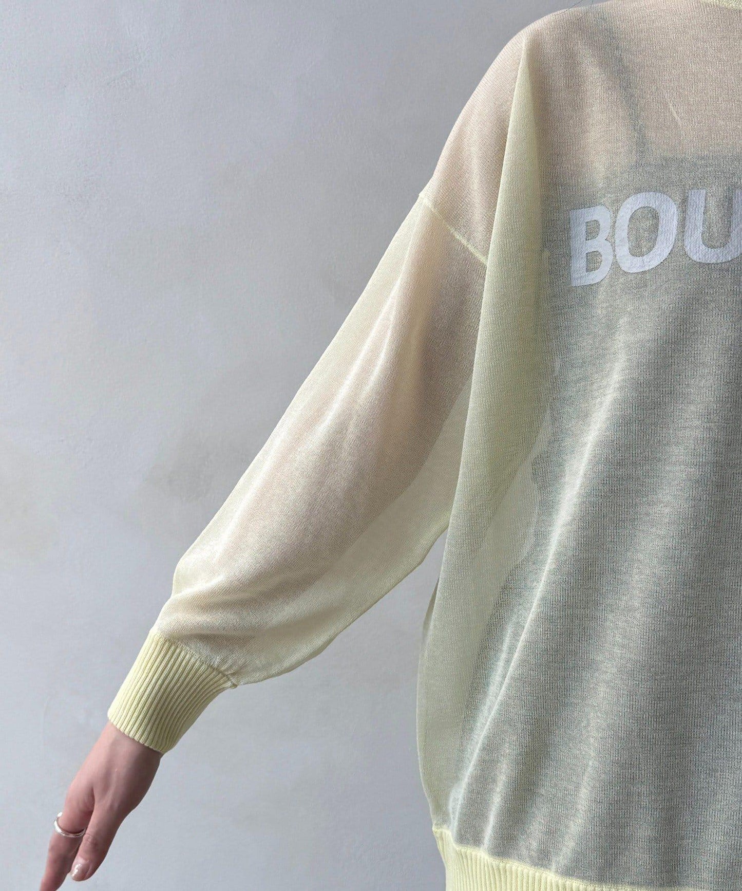 透紗LOGO針織上衣