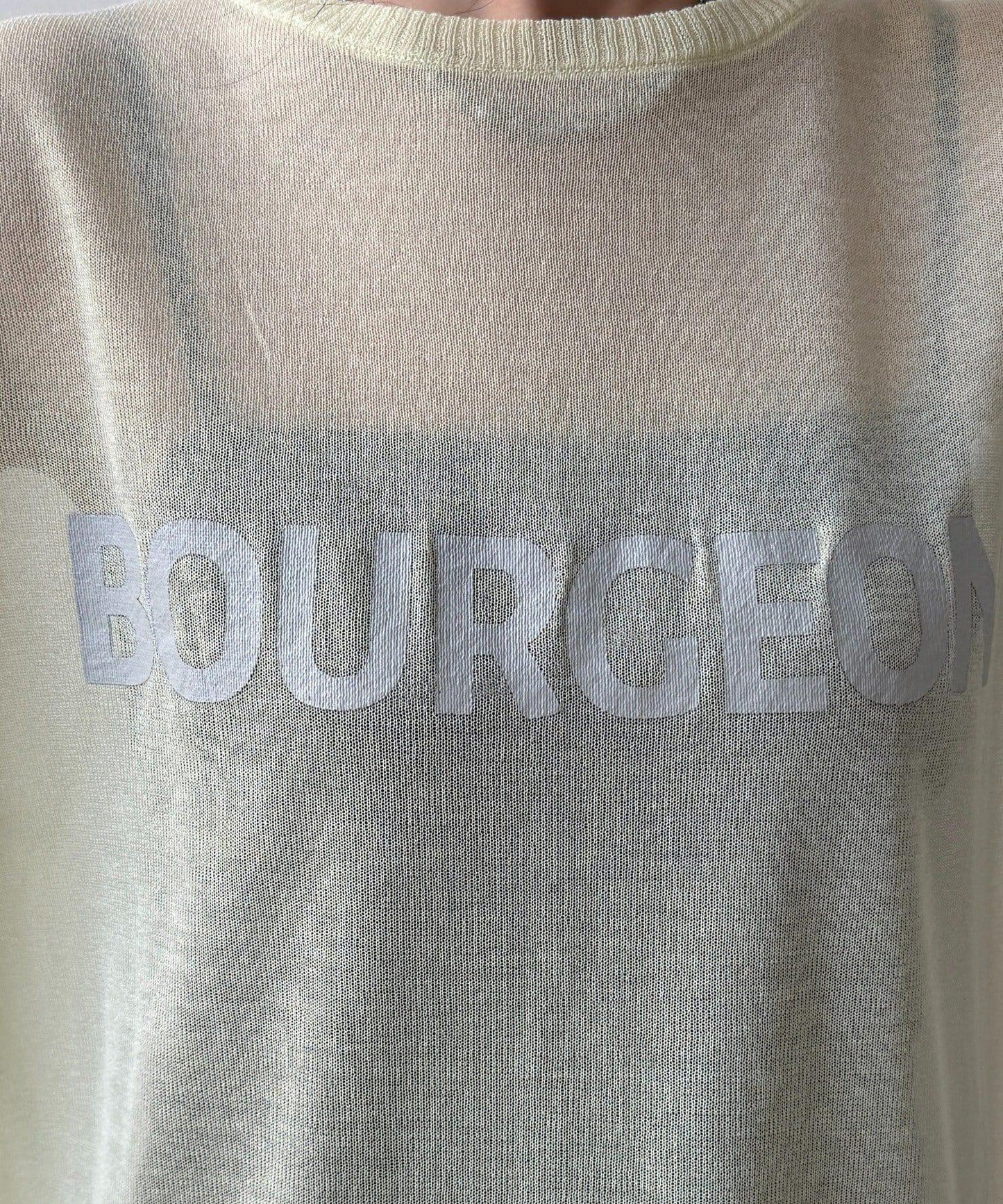 透紗LOGO針織上衣