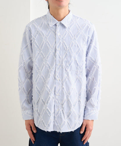 BM 條紋圓領襯衫