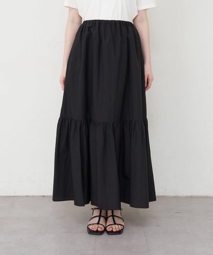 荷葉層疊長款半身裙