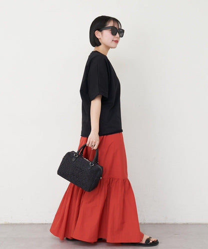 荷葉層疊長款半身裙