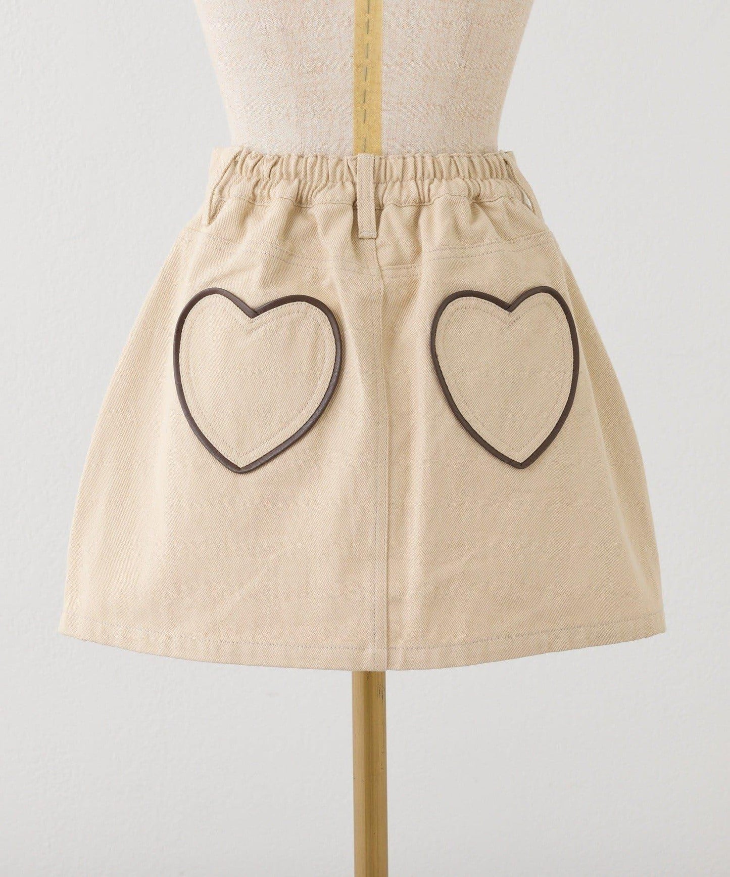 one after another 心形設計 牛仔迷你半身裙