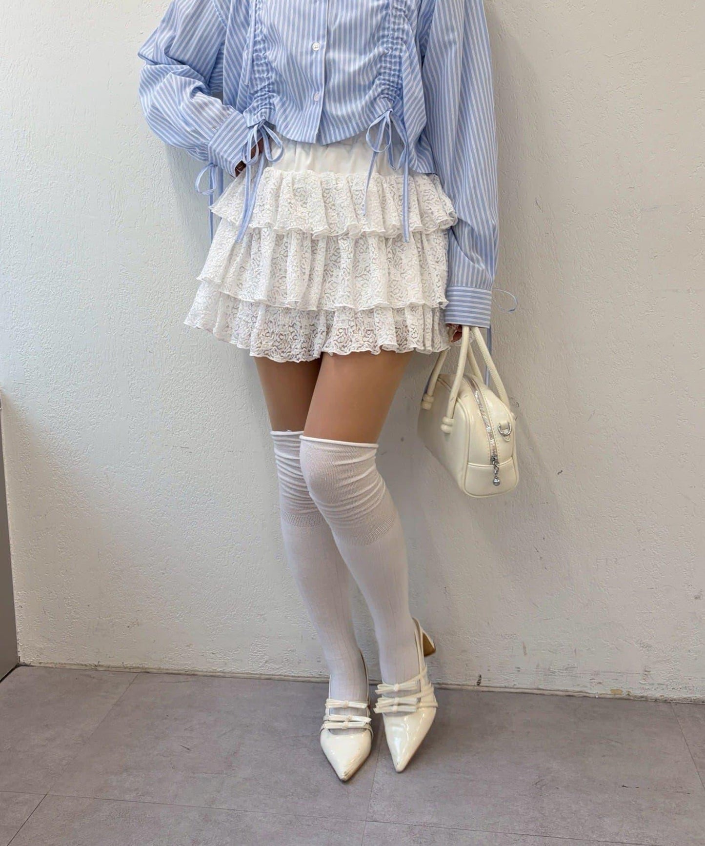 分層設計 迷你半身裙