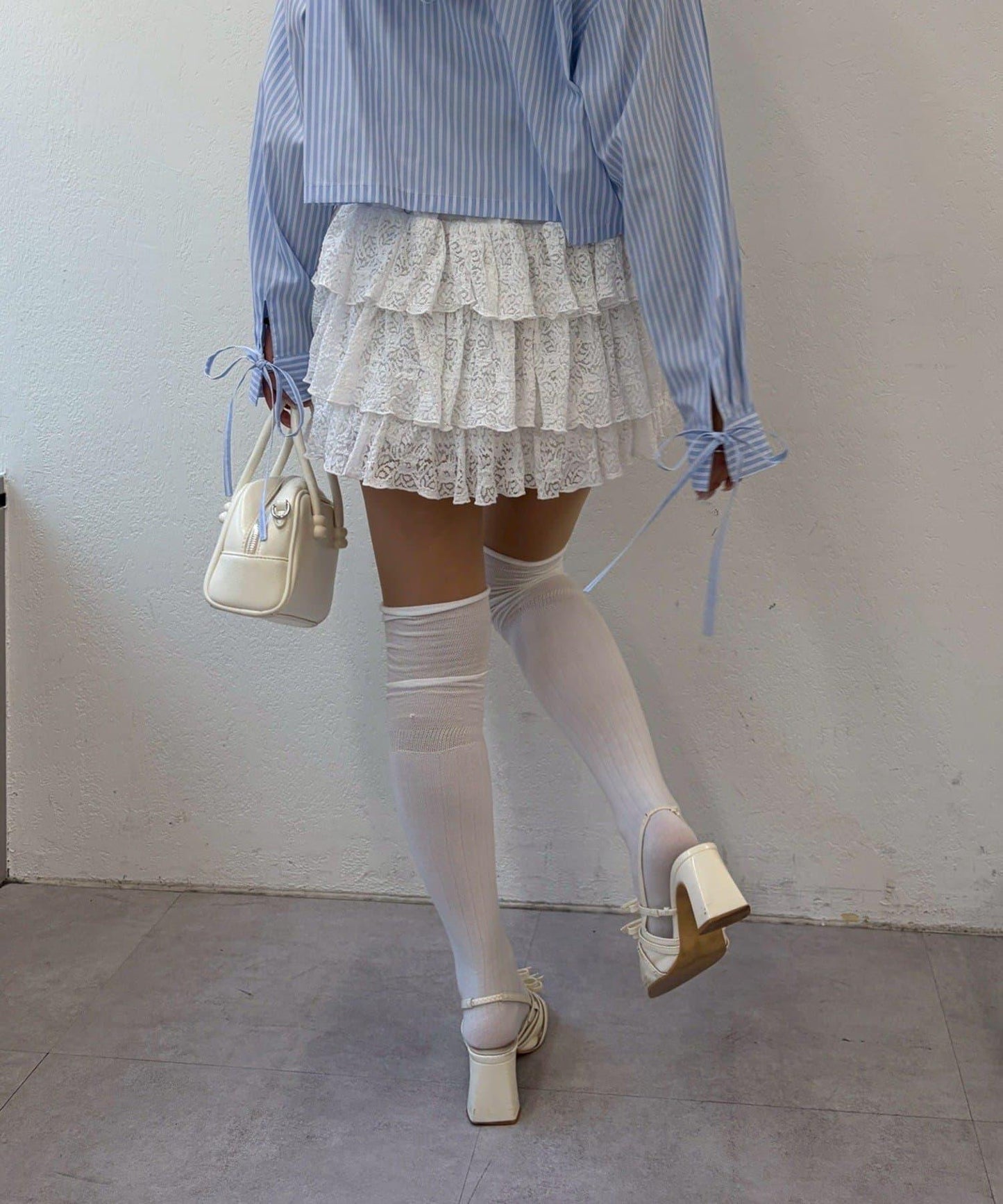 分層設計 迷你半身裙