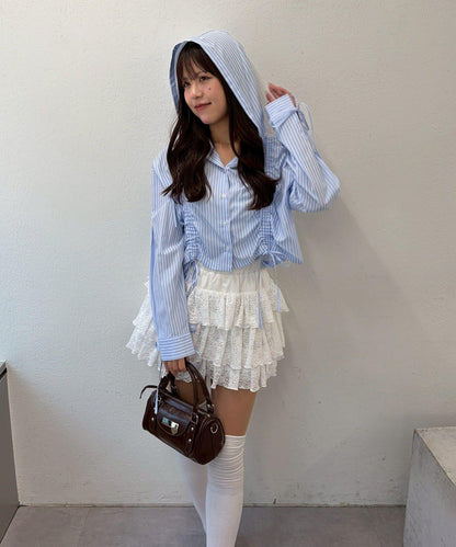 分層設計 迷你半身裙