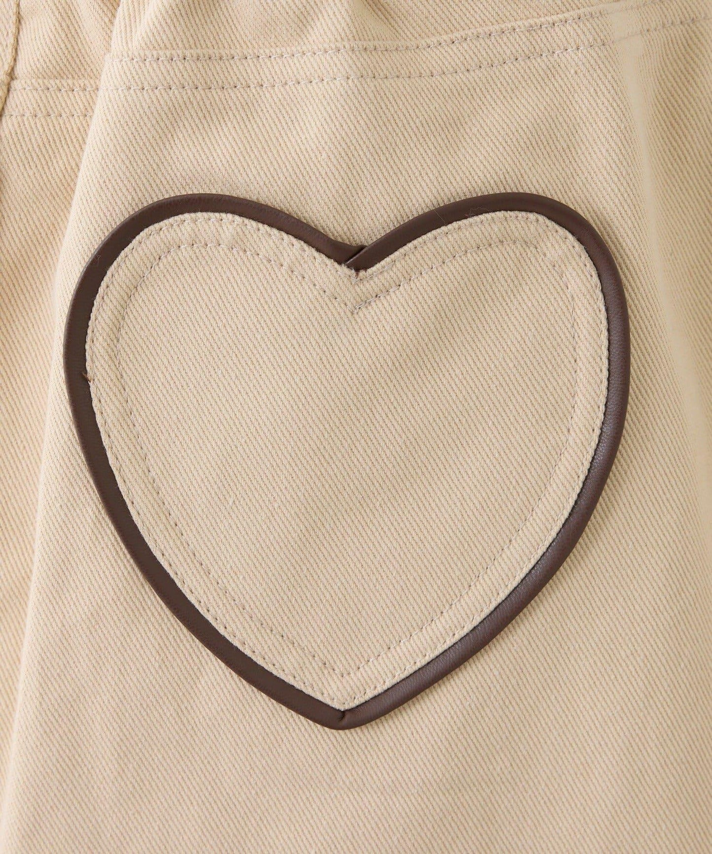 one after another 心形設計 牛仔迷你半身裙