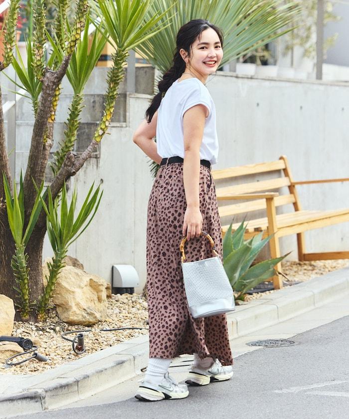 聯名 UV防護 牛仔風 豹紋 T恤半身裙套裝