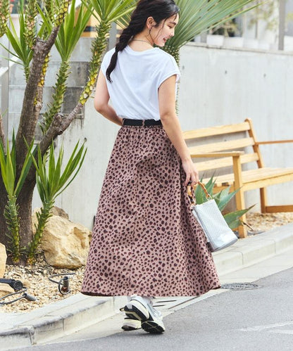 聯名 UV防護 牛仔風 豹紋 T恤半身裙套裝