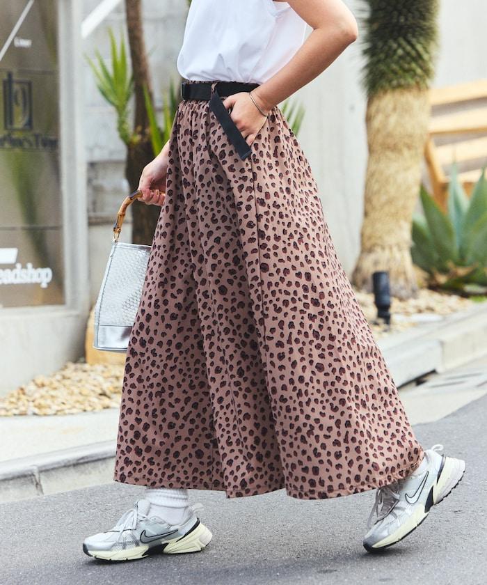 聯名 UV防護 牛仔風 豹紋 T恤半身裙套裝