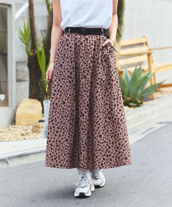 聯名 UV防護 牛仔風 豹紋 T恤半身裙套裝