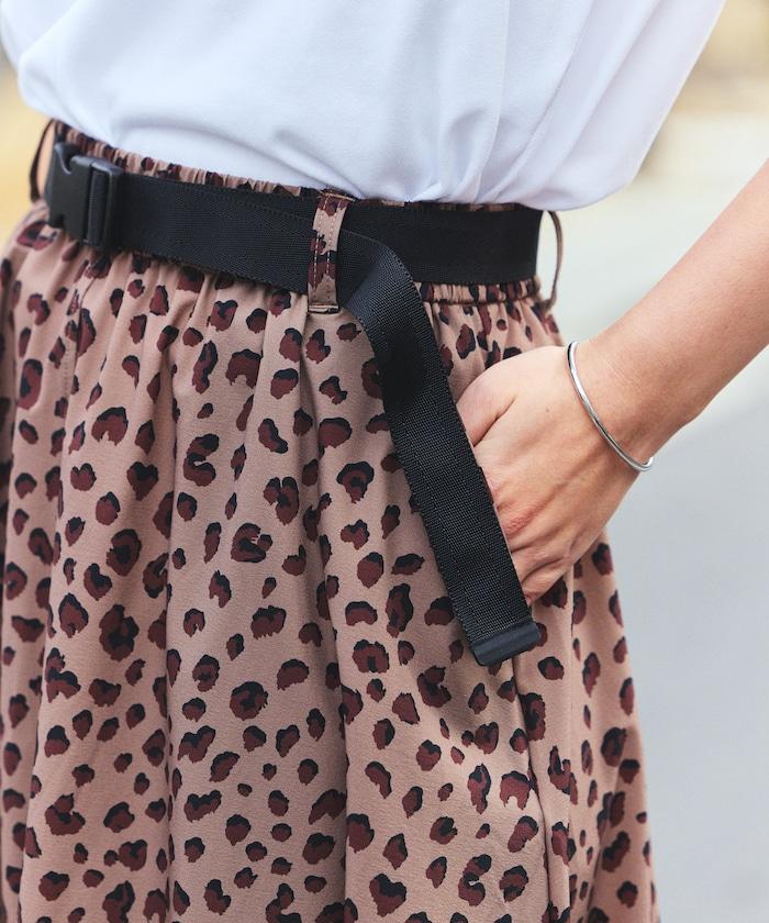 聯名 UV防護 牛仔風 豹紋 T恤半身裙套裝