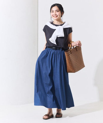 聯名 UV防護 牛仔風 豹紋 T恤半身裙套裝