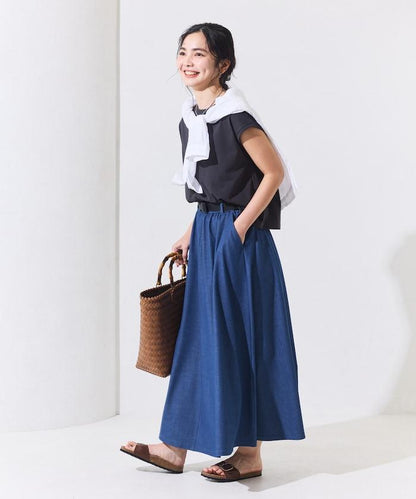 聯名 UV防護 牛仔風 豹紋 T恤半身裙套裝