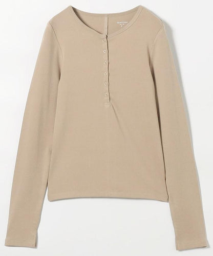 棉莫代爾 亨利領 疊穿 長袖T恤 組合款