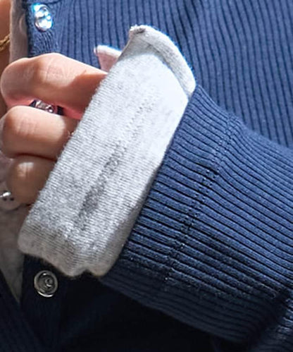 棉莫代爾 亨利領 疊穿 長袖T恤 組合款