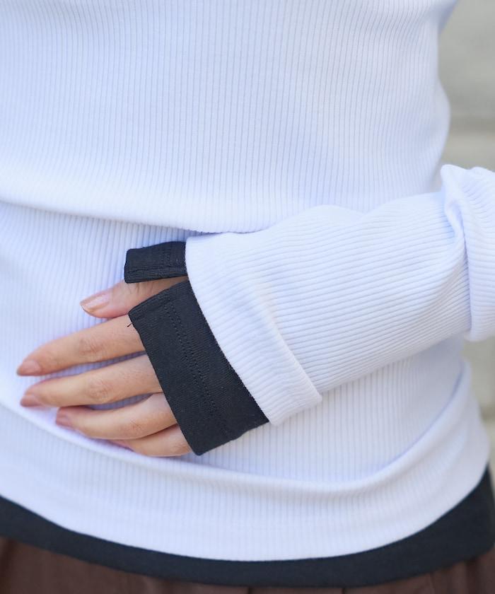 棉莫代爾 亨利領 疊穿 長袖T恤 組合款