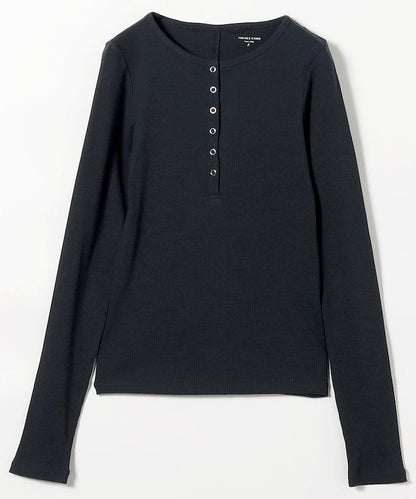 棉莫代爾 亨利領 疊穿 長袖T恤 組合款