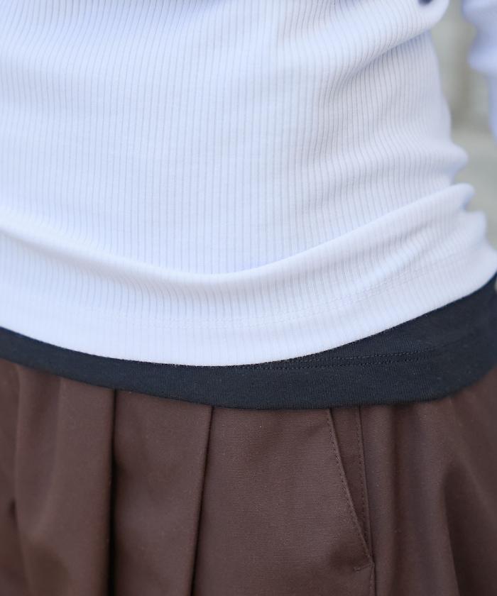 棉莫代爾 亨利領 疊穿 長袖T恤 組合款