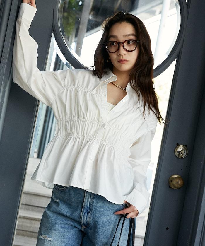 抽褶設計 襯衫上衣