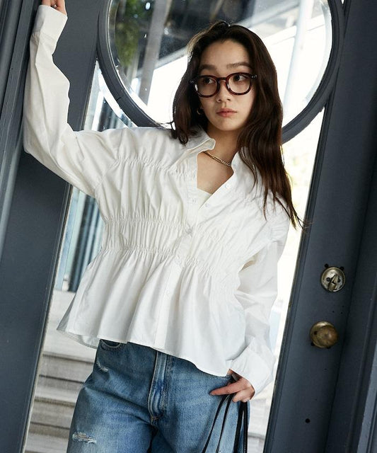 抽褶設計 襯衫上衣