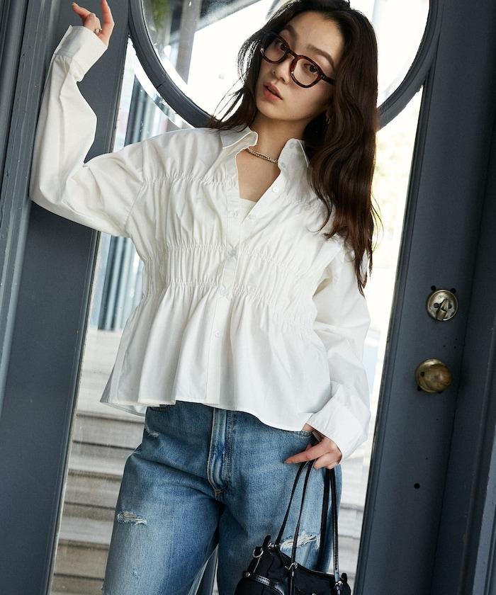 抽褶設計 襯衫上衣