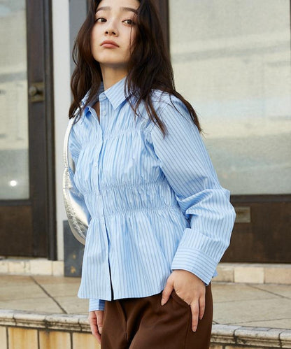 抽褶設計 襯衫上衣