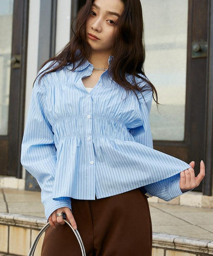 抽褶設計 襯衫上衣